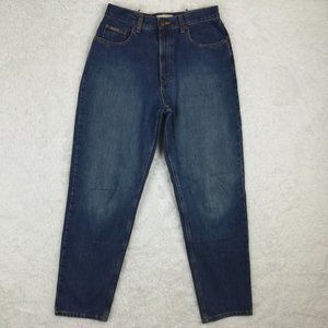 Eddie Bauer Womens Jeans Mom High Rise Blue Denim‎ Tapered Medium Wash 12